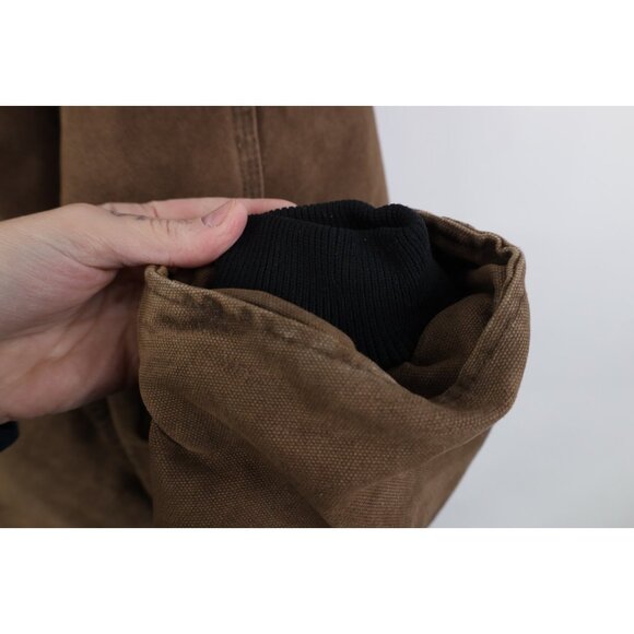 Vtg Y2K 2000 Carhartt Mens 2XL Arctic Quilted Detroit Jacket Brown Canvas USA - Picture 6 of 16